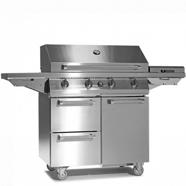 4 BURNER CART BBQ WITH SIDE BURNER (W9C-4 SS) Ex-Showroom Stock in Brand New Condition