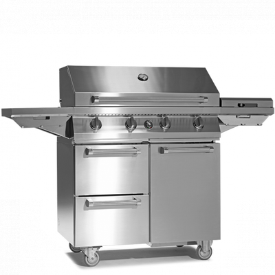 4 BURNER CART BBQ WITH SIDE BURNER (W9C-4 SS) Ex-Showroom Stock in Brand New Condition