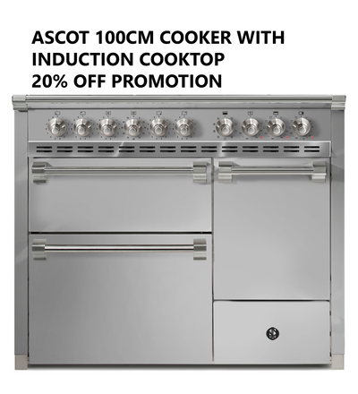 Ascot 100cm Upright Cooker 20% off Promotion Induction Cooktop