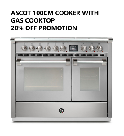 Ascot 100cm Upright Cooker 20% off Promotion Gas Cooktop