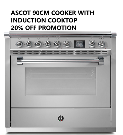 Ascot 90cm Upright Cooker 20% off Promotion Induction Cooktop