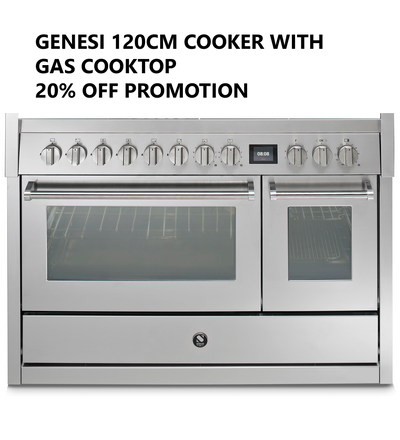 Genesi 120cm Upright Cooker 20% off Promotion Gas Cooktop