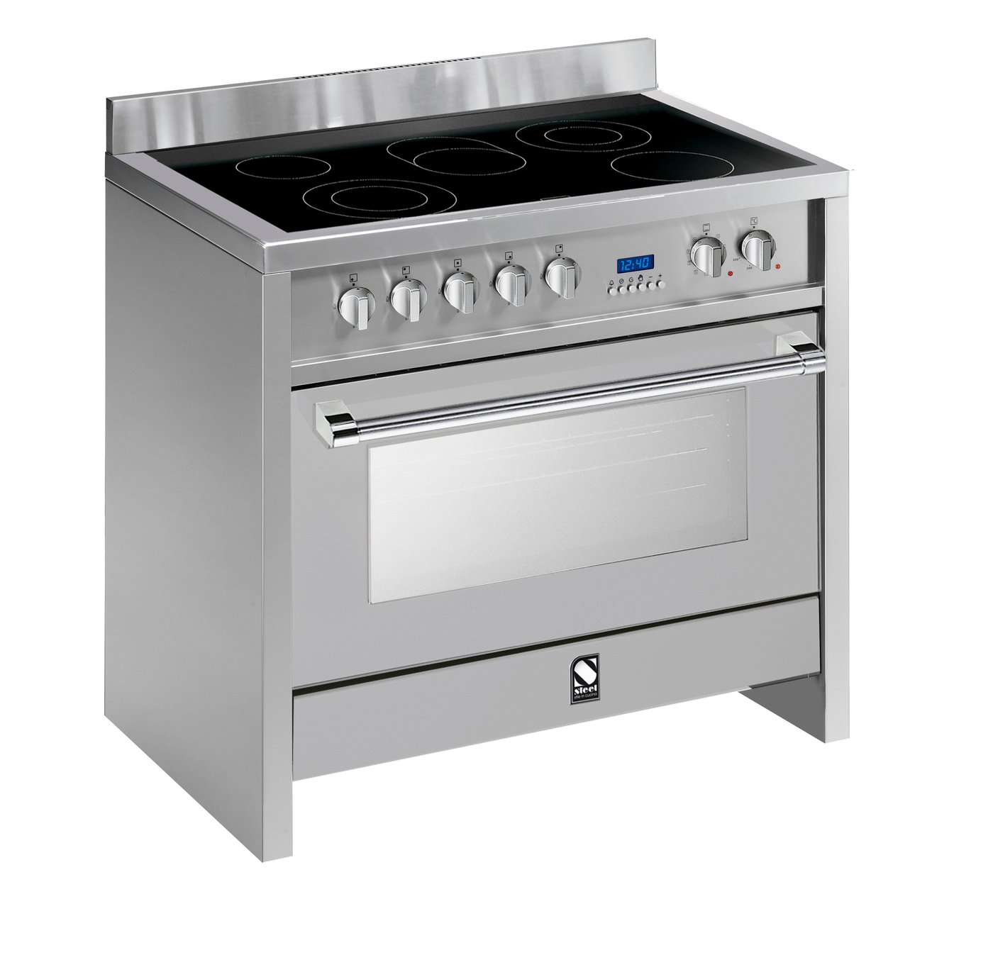 Party 90cm Multi-Function Upright Cooker With 5 Zone Induction Hob in Stainless Steel P9F-6I SS (NEW RUNOUT)