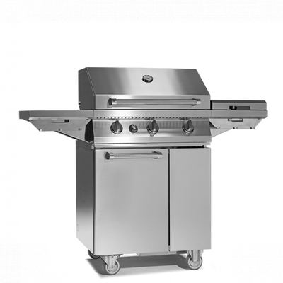 3 BURNER CART BBQ WITH SIDE BURNER (W7C-3 CART SS) Ex-Showroom Stock in Brand New Condition