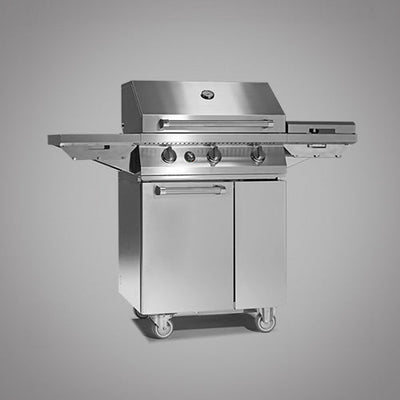 3 BURNER CART BBQ WITH SIDE BURNER (W7C-3 CART SS) Ex-Showroom Stock in Brand New Condition